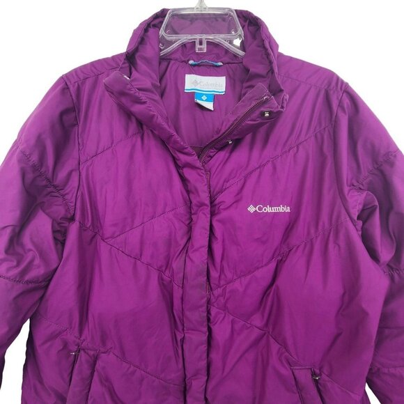 Columbia Women's Puffer Coat Purple Size L - Picture 3 of 7